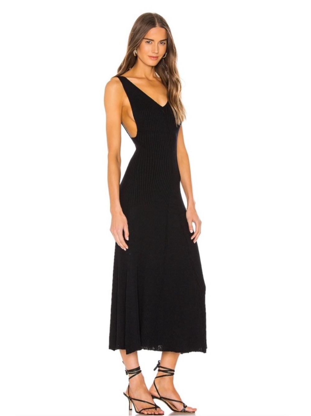 Free People Sweet As Honey Slip Dress in Black